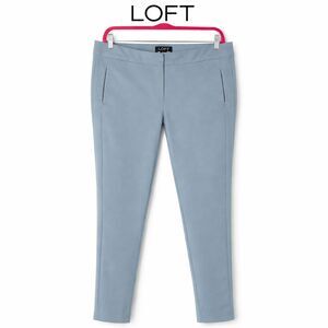 LOFT Curvy Ankle Pants Women’s 14 Light Blue Slim Career Office Stretch